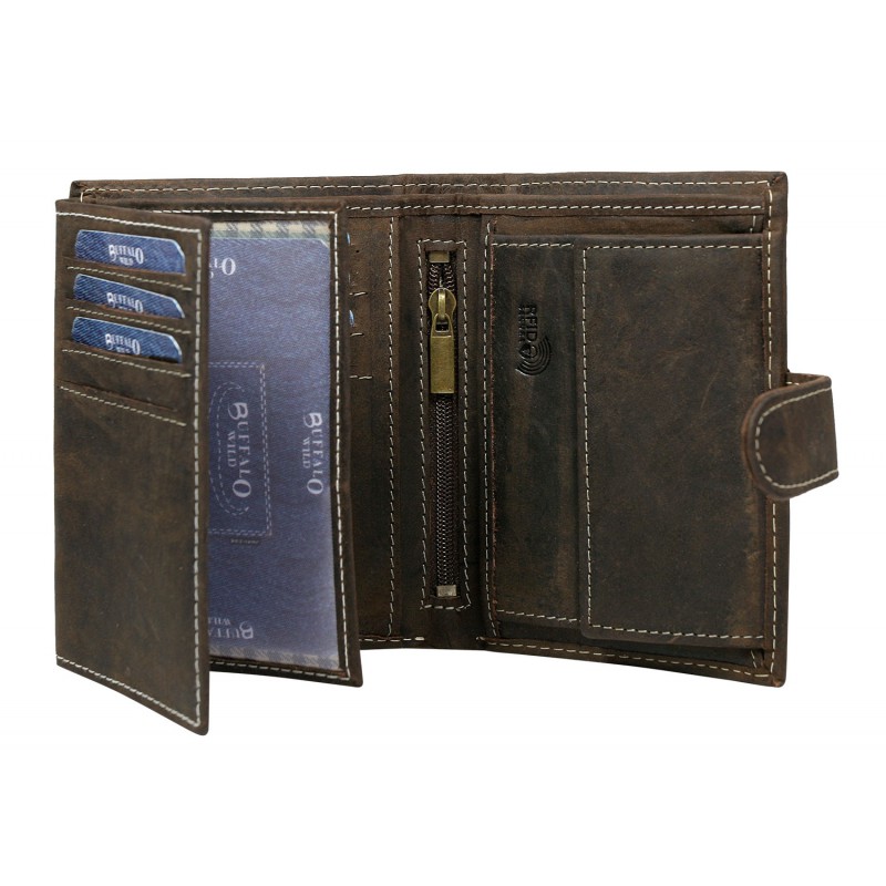 Кошелек мужской Buffalo Wild RM-03L-HBW BROWN Кошелек мужской Buffalo Wild RM-03L-HBW BROWN
